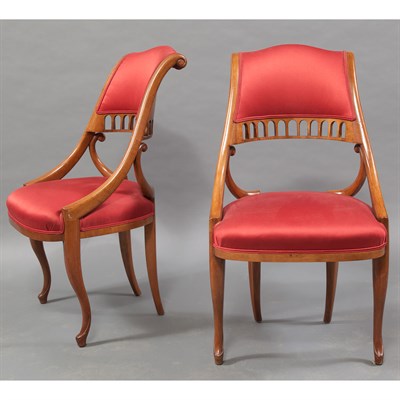 Lot 337 - Set of Four Art Deco Style Side Chairs Mid...