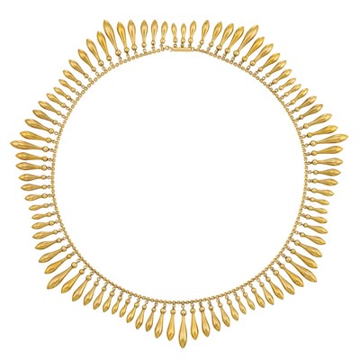 Lot 74 - Antique Gold Fringe Necklace
