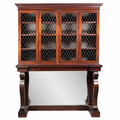 Lot 133 - Regency Style Rosewood Bookcase In two...