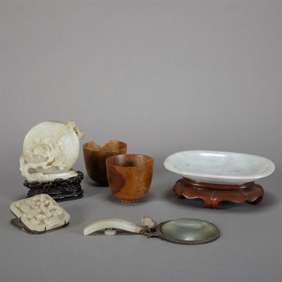 Lot 254 - Chinese White Jade Carving of the Moon 19th...