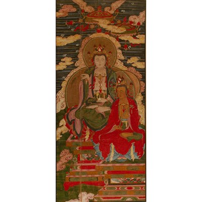 Lot 54 - Chinese School 19th Century Hanging scroll,...