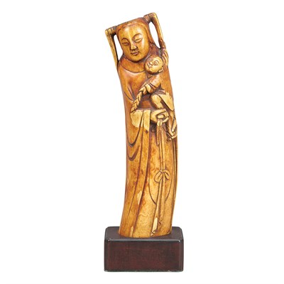 Lot 262 - Chinese Ivory Female and Child 19th Century...
