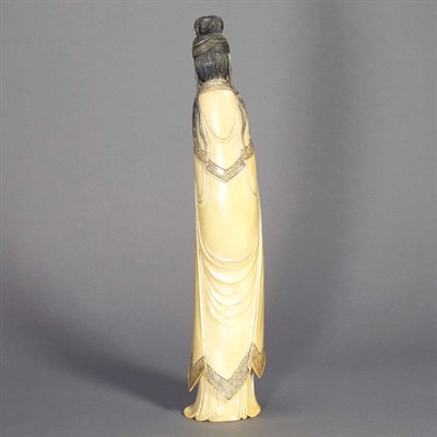 Lot 209 - Chinese Ivory Guanyin 19th Century The elegant...