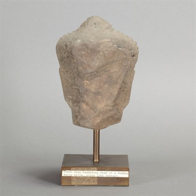 Lot 23 - Khmer Gray Sandstone Head of Buddha Bayon...