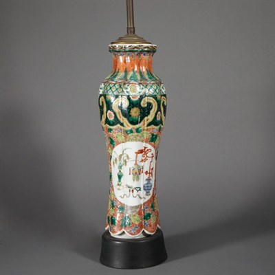 Lot 165 - Chinese Polychrome Enameled Porcelain Vase...