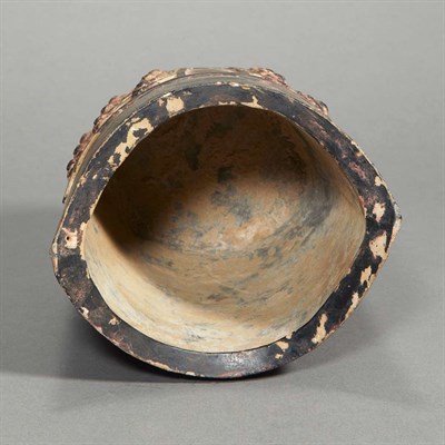 Lot 44 - Chinese Black Pottery Bell Han Dynasty With...