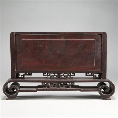 Lot 206 - Chinese Ivory Table Screen 19th Century The...