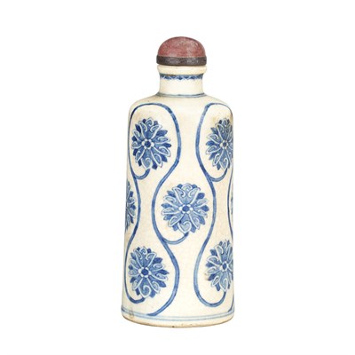 Lot 349 - Two Similar Chinese Blue and White Glazed...