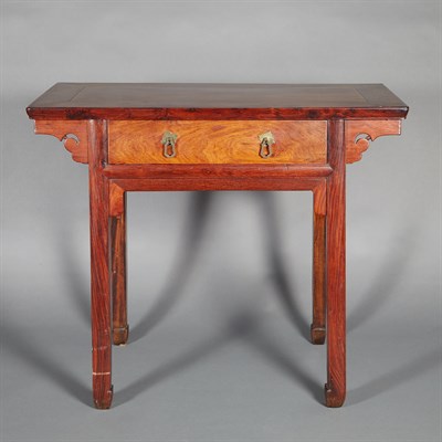Lot 143 - Chinese Huanghuali Table The rectangular top...