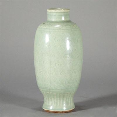 Lot 57 - Chinese Celadon Glazed Vase Ming Dynasty The...