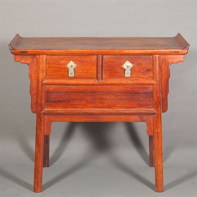 Lot 146 - Small Chinese Huanghuali Alter Coffer...
