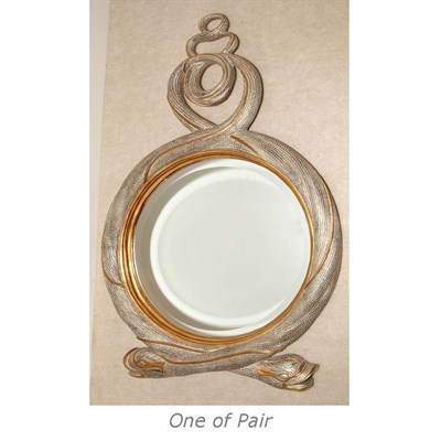 Lot 654 - Pair of Parcel Gilt and Silver Painted...