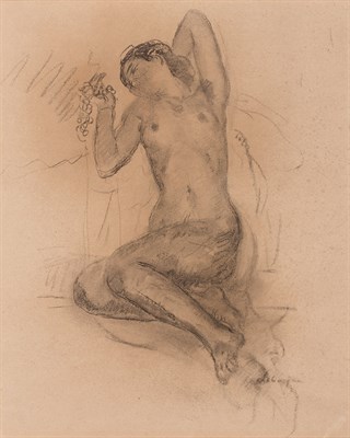 Lot 95 - Henri Lebasque French, 1865-1937 Seated Nude...