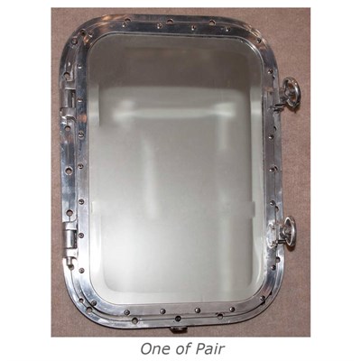 Lot 422 - Pair of Ship Portal Form Mirrors Height 28...