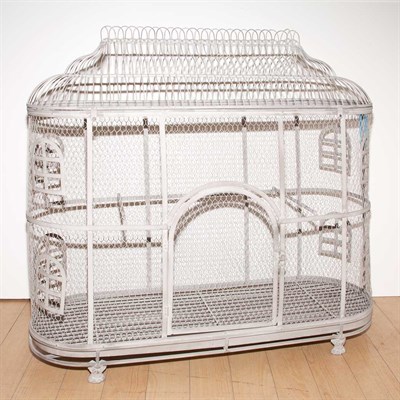Lot 116 - Painted Metal and Wire Bird Cage Height 40...