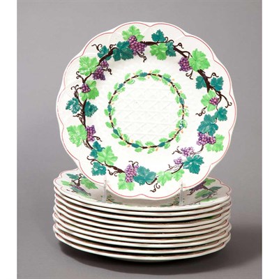Lot 175 - Set of Eleven Wedgwood Molded and Painted...