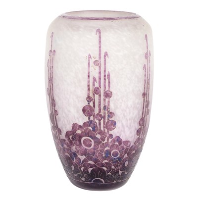 Lot 412 - Le Verre Francais Acid-Etched Cameo Glass Vase...
