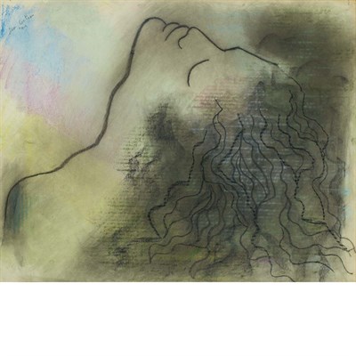 Lot 43 - Jean Cocteau French, 1889-1963 Head of a Man,...