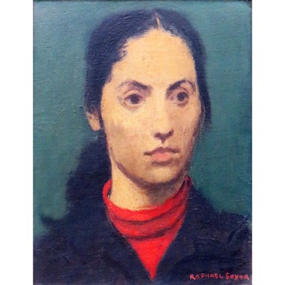 Lot 106 - Raphael Soyer American, 1899-1987 Head of a...