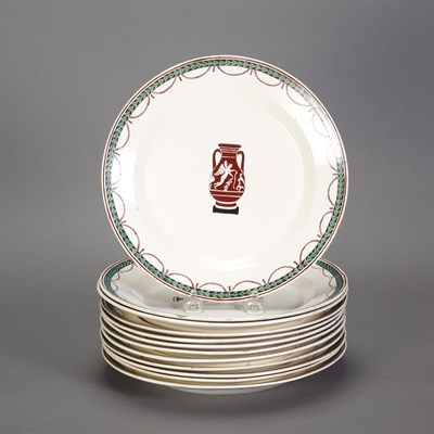 Lot 450 - Group of Twelve Del Vecchio Creamware Plates...