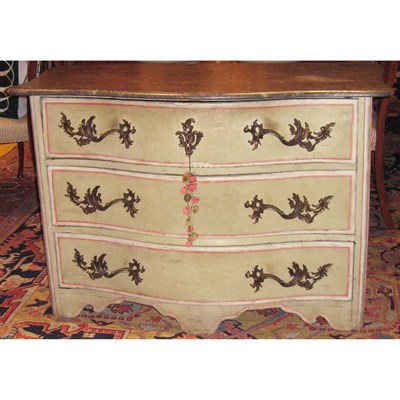 Lot 315 - Provincial Louis XVI Style Painted Commode...