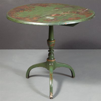 Lot 224 - George II Style Green Japanned Tilt-Top...