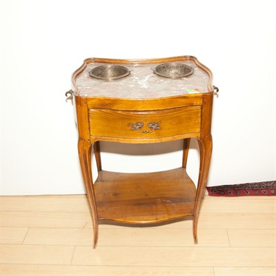 Lot 573 - Louis XV Style Marble Top Walnut...