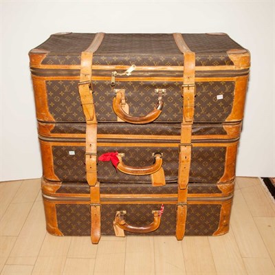 Lot 263 - Set of Three Louis Vuitton Soft Case Leather...