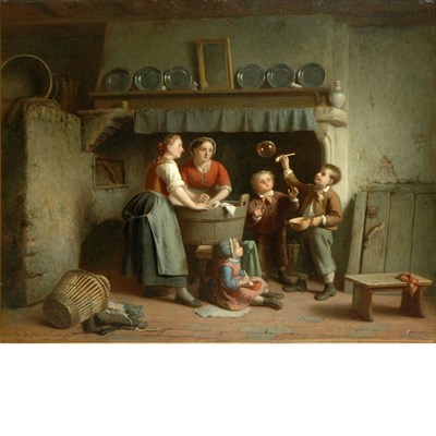 Lot 5 - Theodore Bernard de Heuvel Flemish, 1817-1906...
