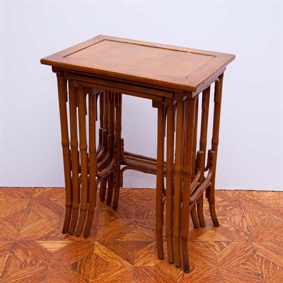 Lot 114 - Nest of Four Continental Fruitwood and...