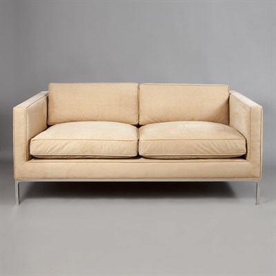 Lot 384 - 20th Century Design Pair of Sofas Chromed...