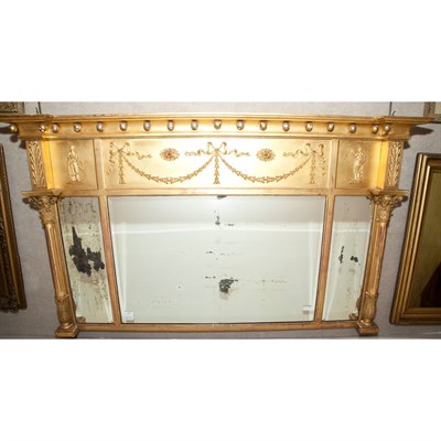 Lot 525 - Regency Style Gilt-Wood Over-Mantel Mirror...