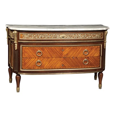 Lot 376 - Louis XVI Style Gilt-Metal Mounted Mahogany...