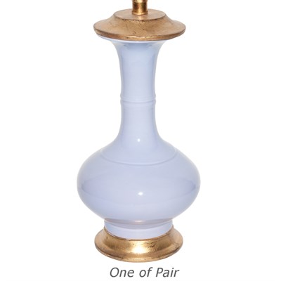 Lot 256 - Pair of Lavender Glazed Porcelain Lamps Height...