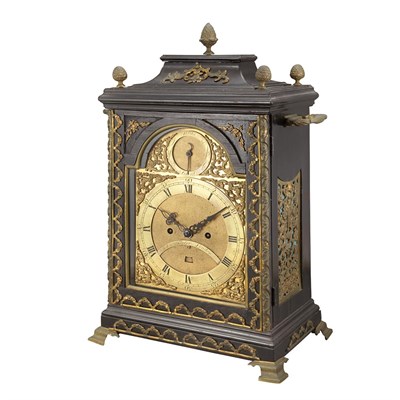 Lot 213 - English Ebonized Bracket Clock 18th Century...