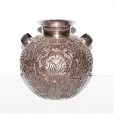 Lot 491 - Peruvian Sterling Silver Repousse Two-Handled...