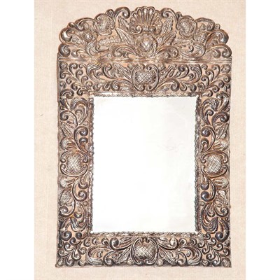 Lot 503 - South American Silver Repousse Mirror Height...