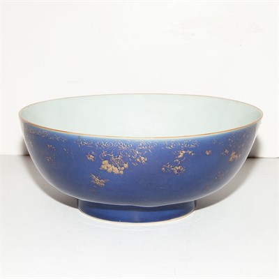 Lot 434 - Chinese Export Gilt Decorated Cobalt Porcelain...