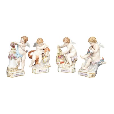 Lot 502 - Set of Four Meissen Porcelain Figures of...