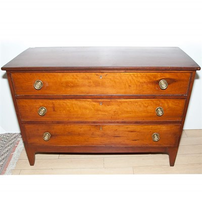 Lot 375 - American Stained Wood Chest of Drawers Late...