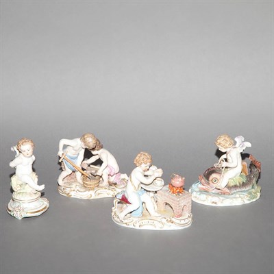 Lot 482 - Group of Four Meissen Porcelain Figures of...