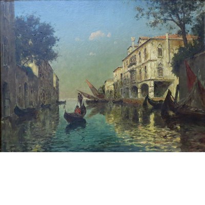 Lot 70 - Manner of Antoine Bouvard Canal Scene, Venice...