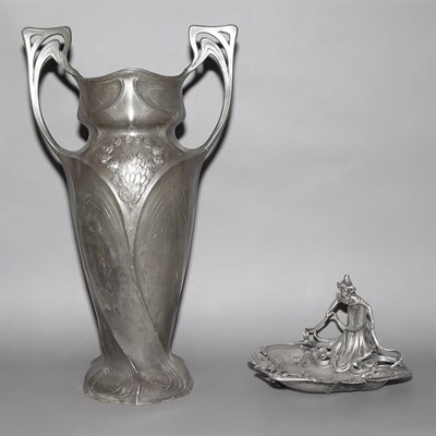 Lot 418 - Two German Jugendstil Pewter Articles Circa...