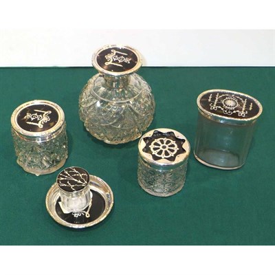 Lot 264 - Group of George V Silver Mounted and Silver...