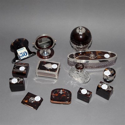 Lot 263 - Group of Thirteen Silver Mounted and Silver...