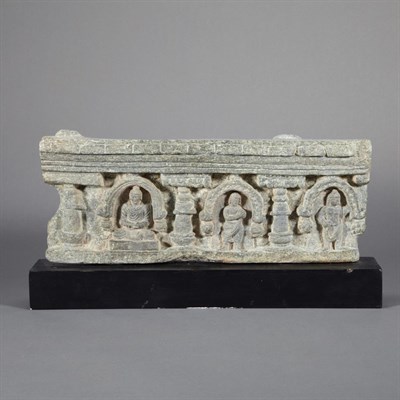 Lot 383 - Gandharan Gray Schist Relief of Buddha 2nd/3rd...