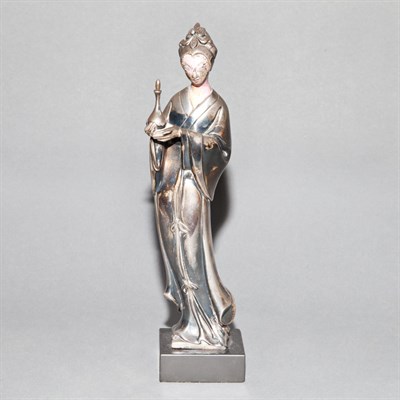 Lot 357 - Gorham Silvered Bronze Figure of a Lady Titled...