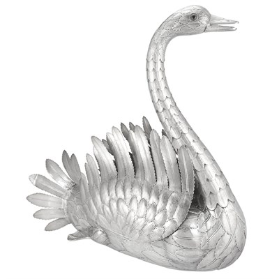 Lot 366 - Portuguese Silver Swan David Ferreira, 20th...