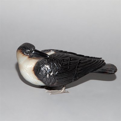 Lot 335 - Carved Agate and Metal Figure of a Bird Second...
