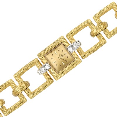 Lot 30 - Gold and Diamond Wristwatch, Ebel